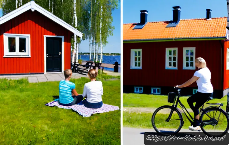 Home 30 핀란드와 덴마크 행복지수 비교 - Photorealistic split-scene comparison of everyday wellbeing in Finland and Denmark: left, a Finnish ...